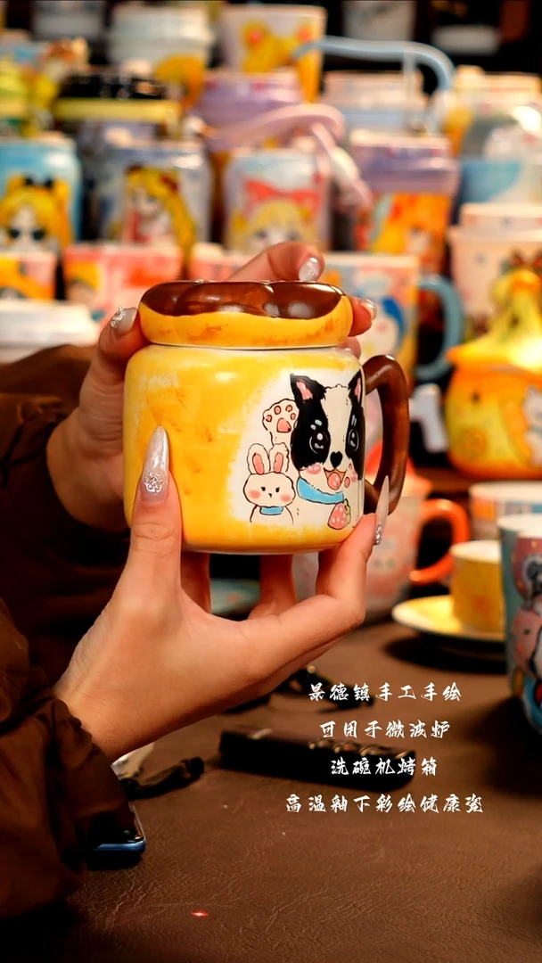 景德镇设计款手工手绘杯杯