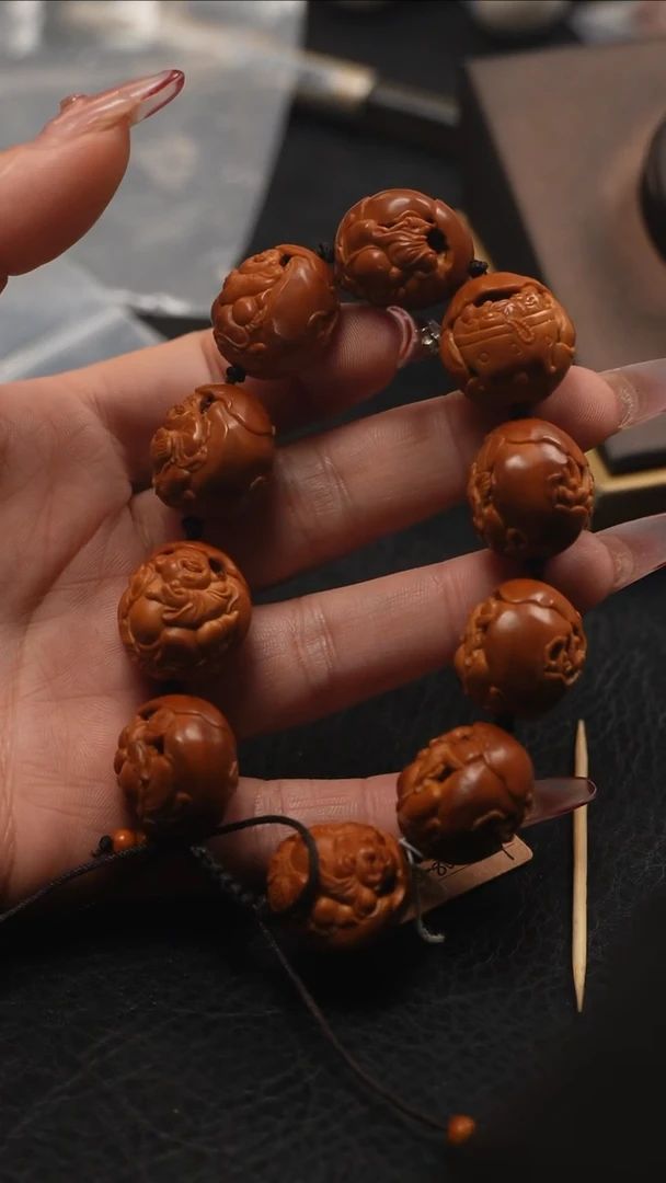 【闪购商品】橄榄核手串/手链鱼子精品文玩橄榄核雕刻