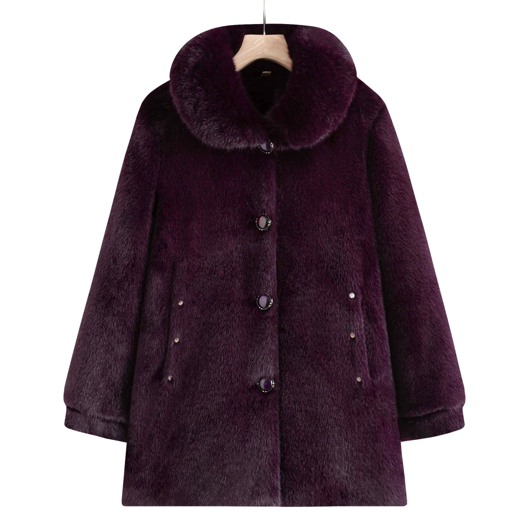 7906-妈妈装中老年加厚保暖秋冬外套时尚显年轻妈妈装