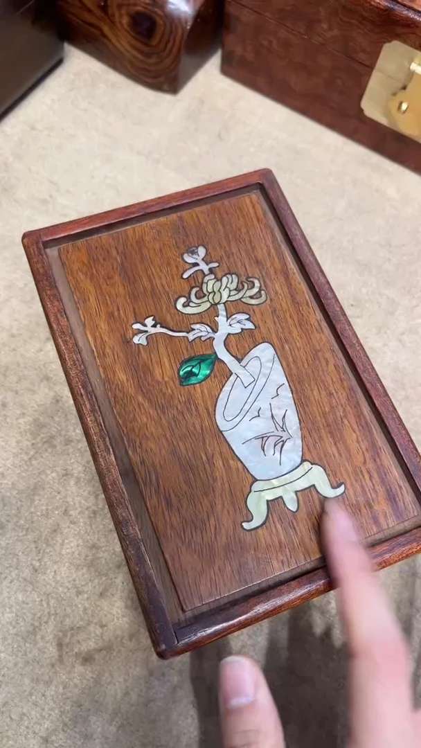 【闪购商品】木平安富贵螺钿机关盒