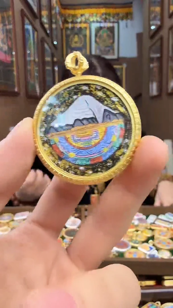 吊坠冈仁波齐山-纯手绘唐卡