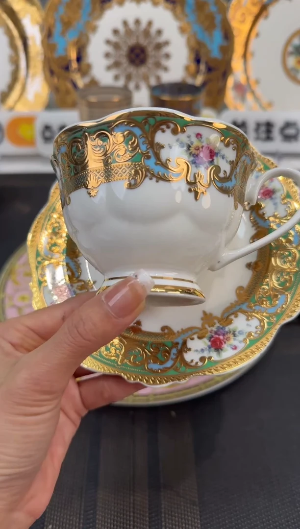 瓷片咖啡杯碟1套