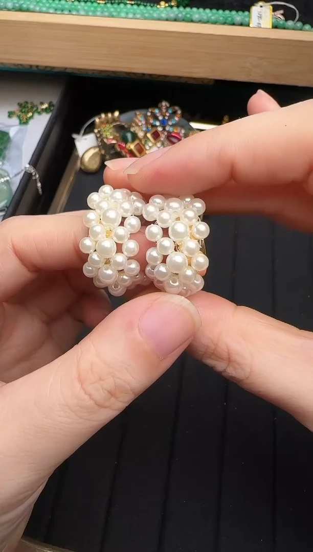 非金属合金无花*花花耳环