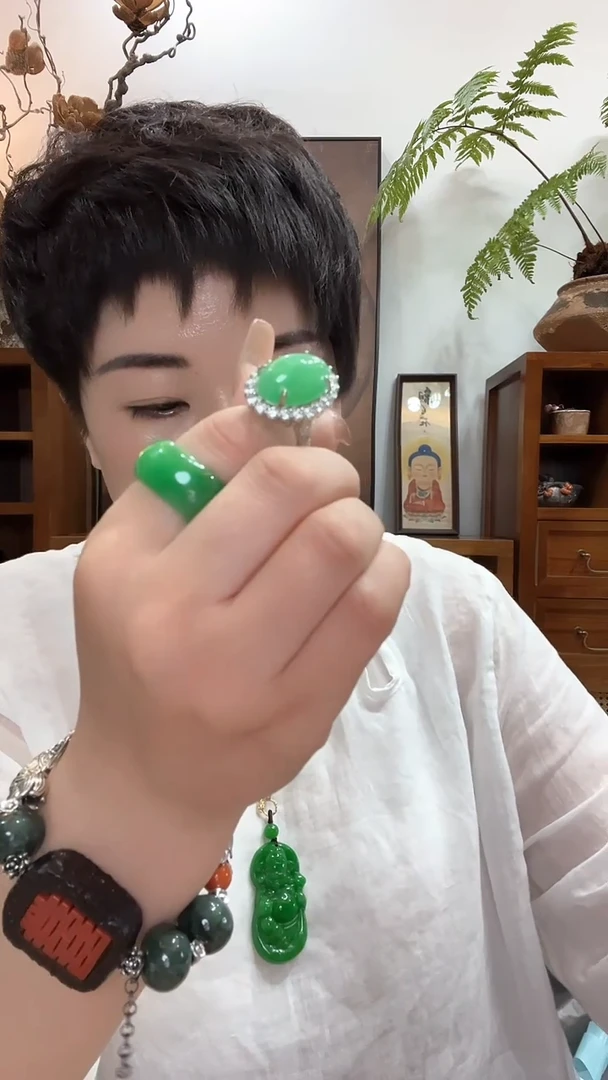 吊坠(赠链)合金翡翠374