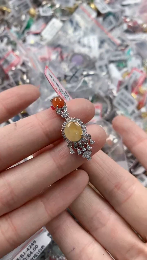 银S925镶嵌戒指翡翠555----8