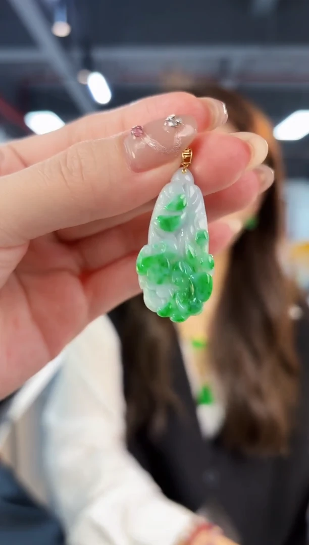 【闪购商品】翡翠颈饰18K金镶嵌缅料A货/支持复检/一件