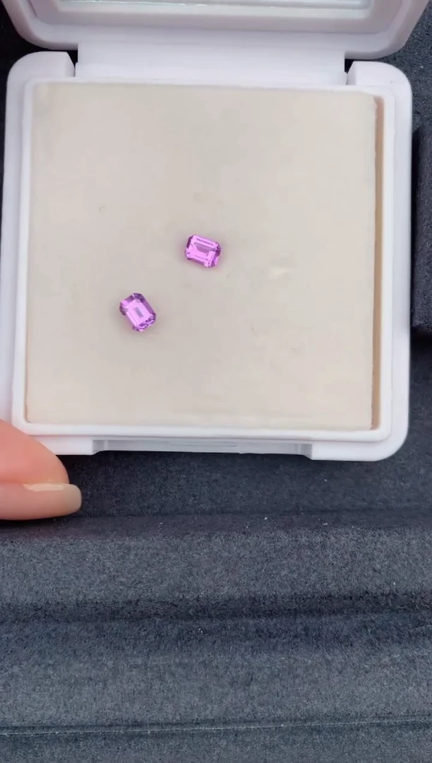 裸石彩色蓝宝石75分紫蓝宝 GF 定制