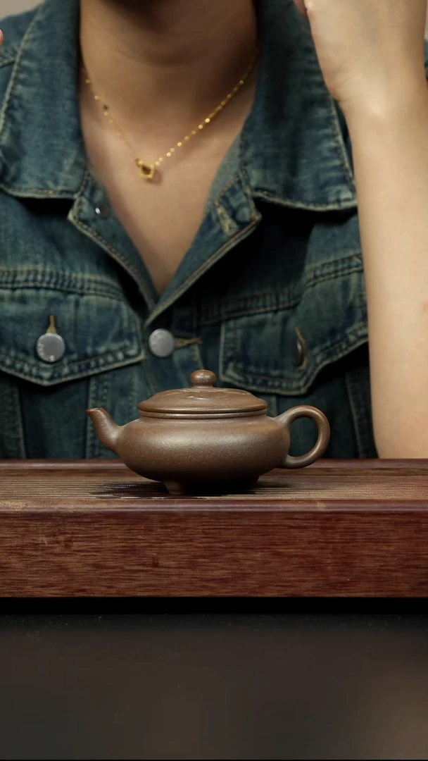 紫砂茶壶百年岩中泥六拼 扁大彬