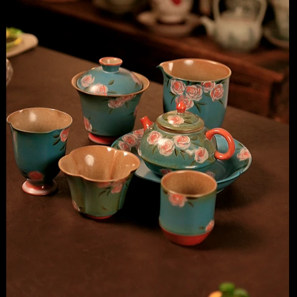 复古釉玫瑰花系列套组合集