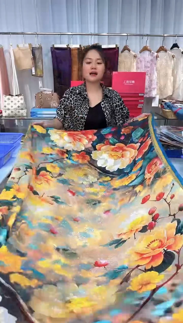 桑蚕丝355号六号直播价桑蚕丝羊绒围巾披肩