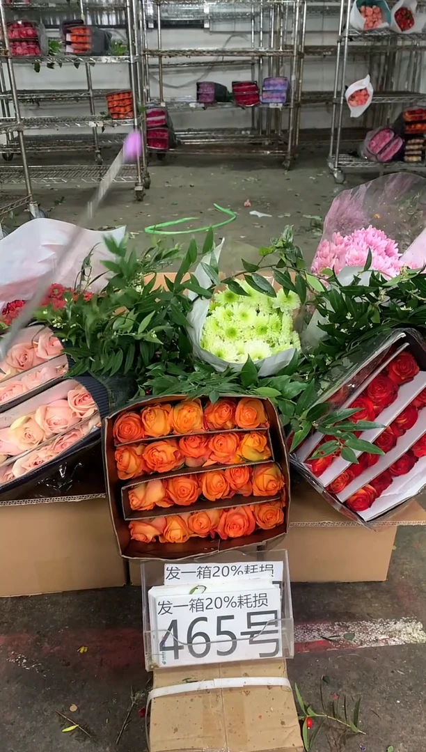 465号♥中通不指定随机颜色含20%耗损发一箱鲜花