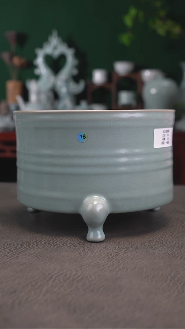 78号扫地僧三足炫纹樽一级品有瑕福利~帆