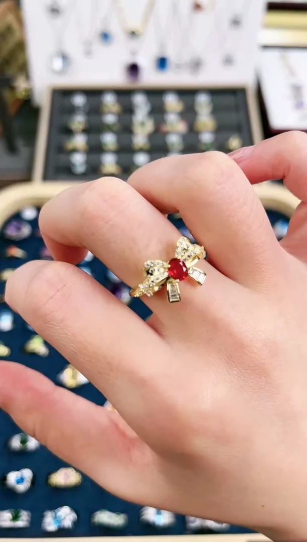 【闪购商品】蓝宝石戒指银S925镶嵌h201