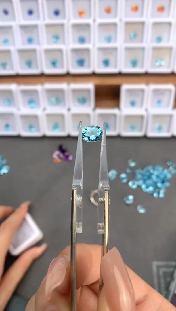 未镶嵌裸石定制海蓝宝石1.17ct 圣玛