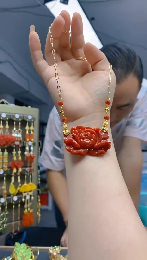 【闪购商品】翡翠耳饰合金155翡翠锁骨链