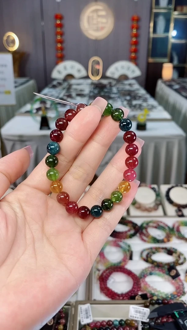 未镶嵌老矿碧玺单圈手串8mm+碧玺hon多样性发货一条