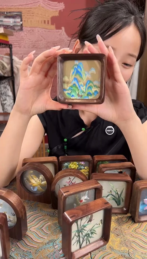 刺绣苏绣手工刺绣双面绣小摆台