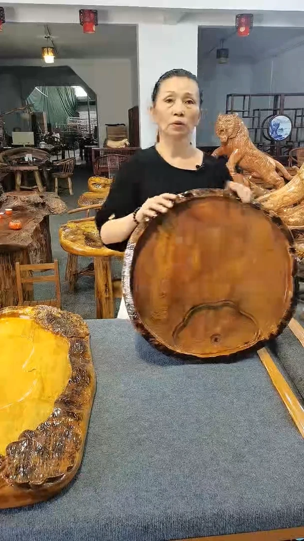 木茶盘，55-5，金丝花梨