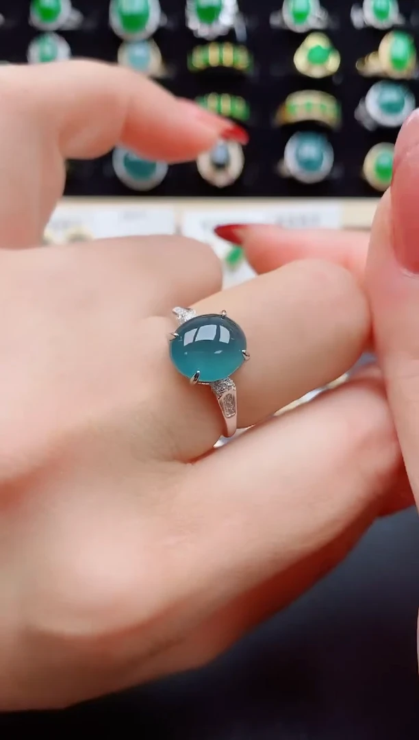 【闪购商品】翡翠戒指银S925镶嵌321321