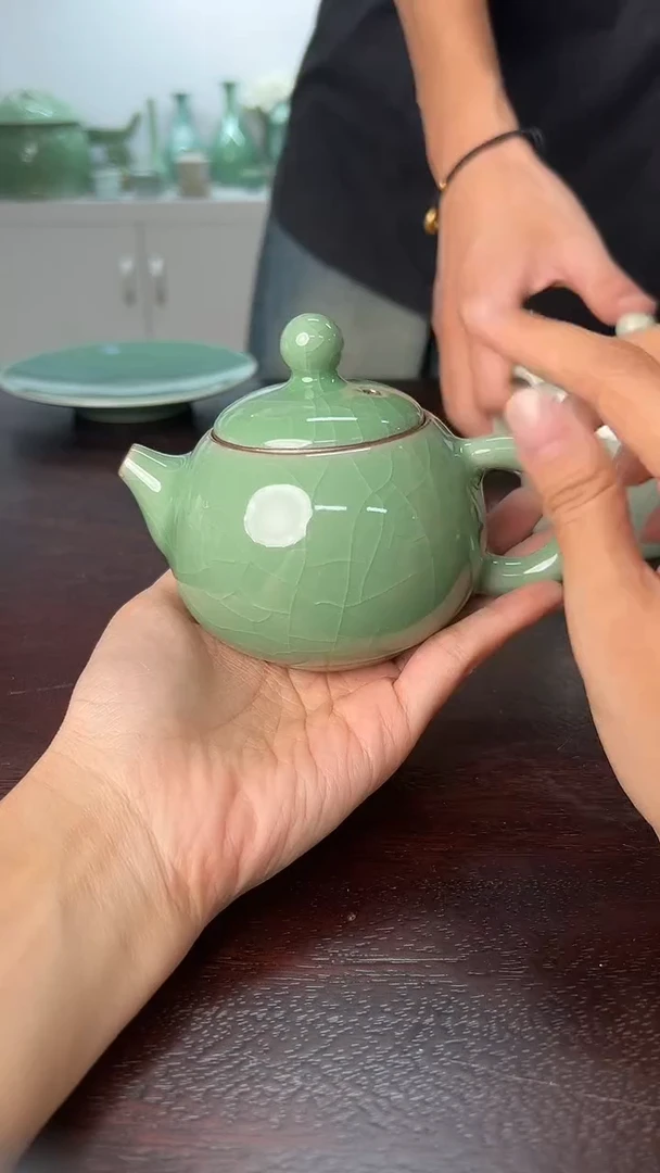 龙泉云间青瓷小米茶器