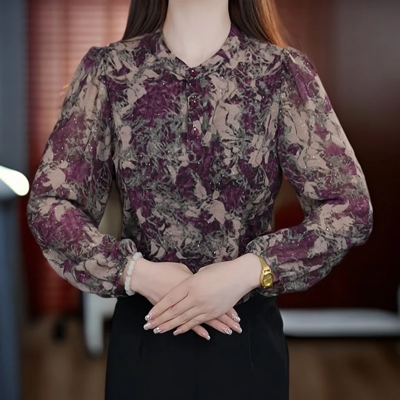 【洒银工艺】春夏季薄款冰丝衬衫大码胖mm2025年爆款洋气防晒小衫