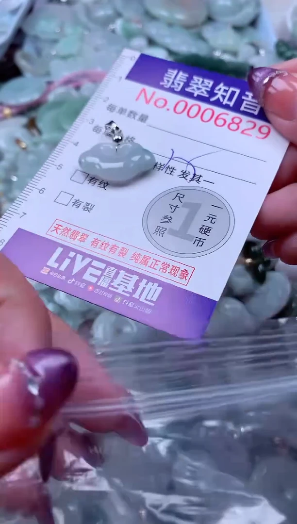翡翠未镶嵌吊坠(不含链)6829