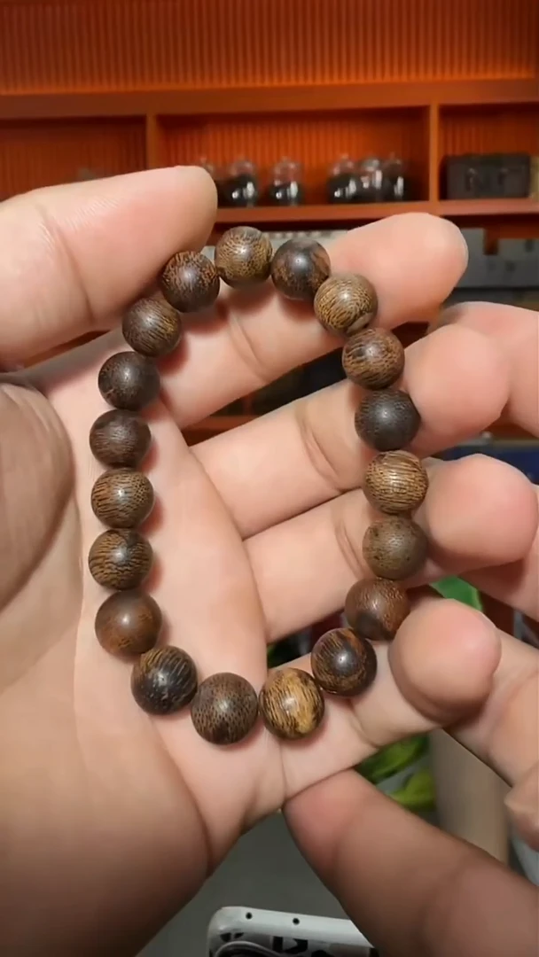 沉香手串56号沉水单圈达拉干多样性发一