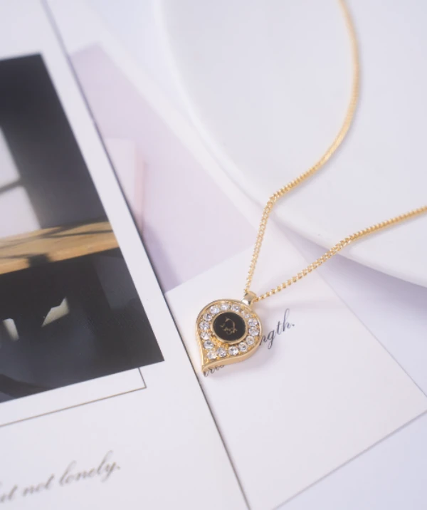 95新 DIOR/迪奥 【黑金水滴】vintage中古迪奥饰品项链 hj07