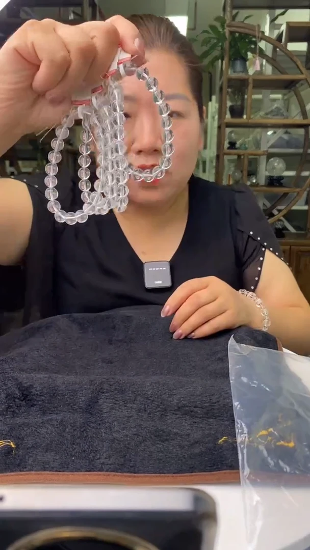 水晶珠宝半成品未镶嵌白水晶A手串9.5mD06多样性发其一