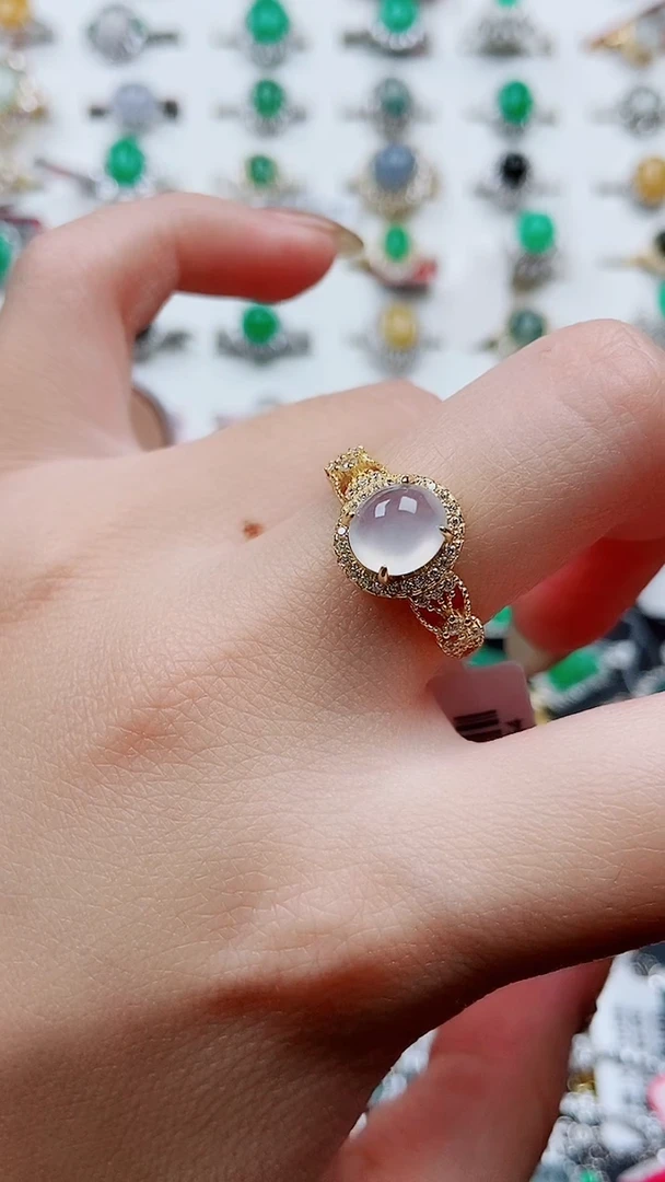 银S925镶嵌戒指翡翠171