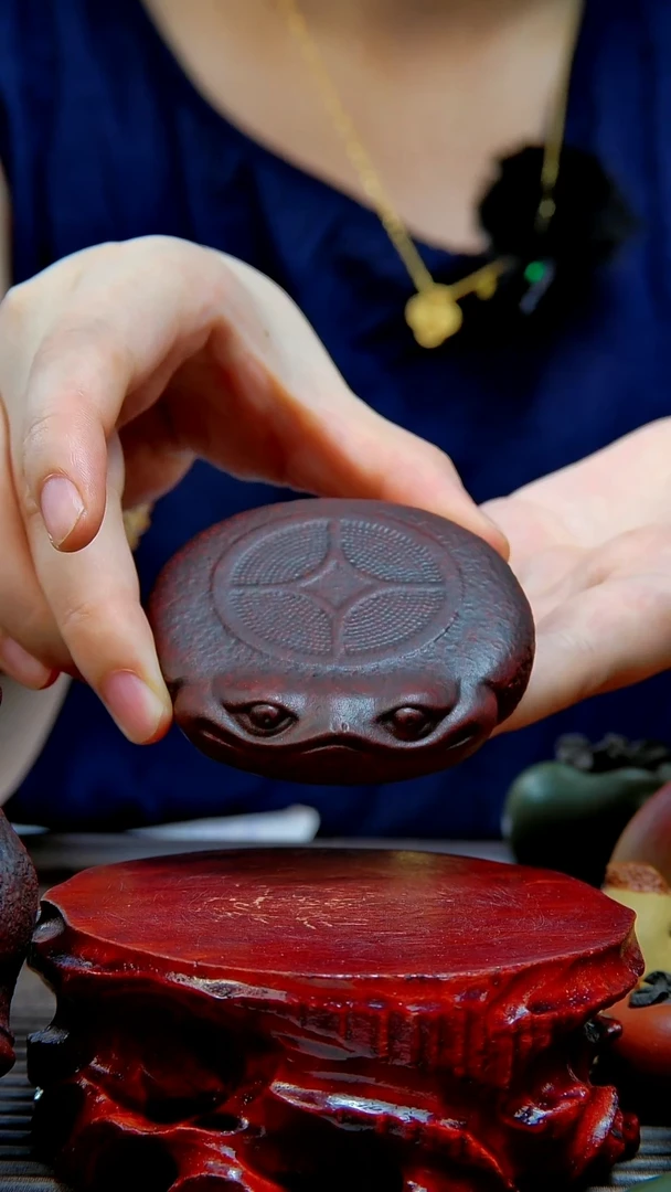 紫砂原矿紫砂茶宠金蟾杯垫