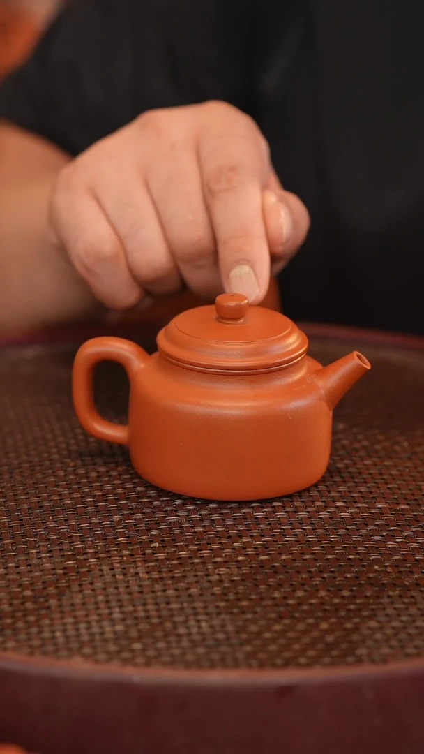 茶壶紫砂朱泥 半手工 德钟 150cc