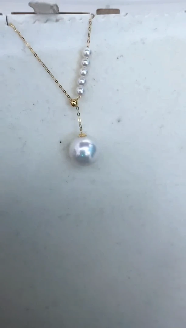 【闪购商品】淡水珍珠颈饰18K金镶嵌项链