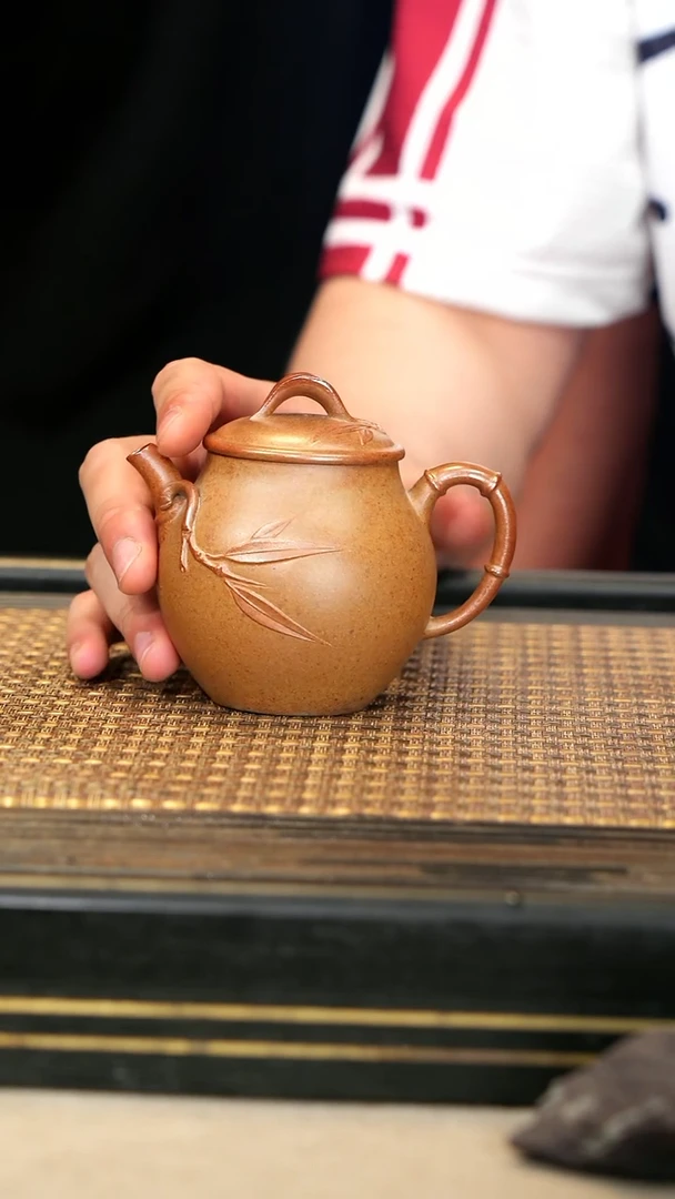 茶壶紫砂ZCJ48《雅竹》柴烧