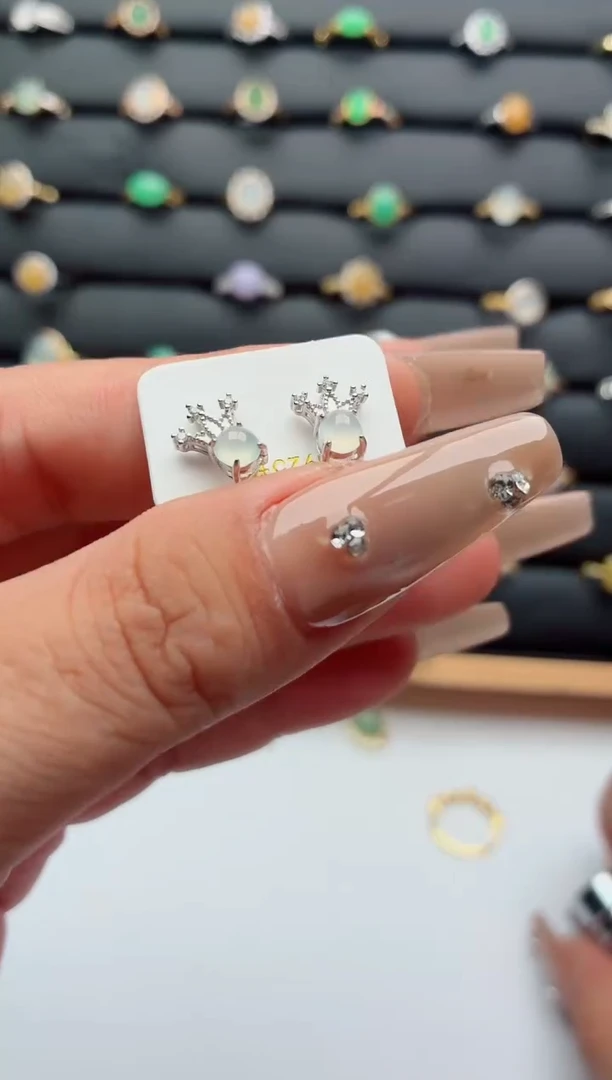 吊坠(不含链)银S925镶嵌翡翠.