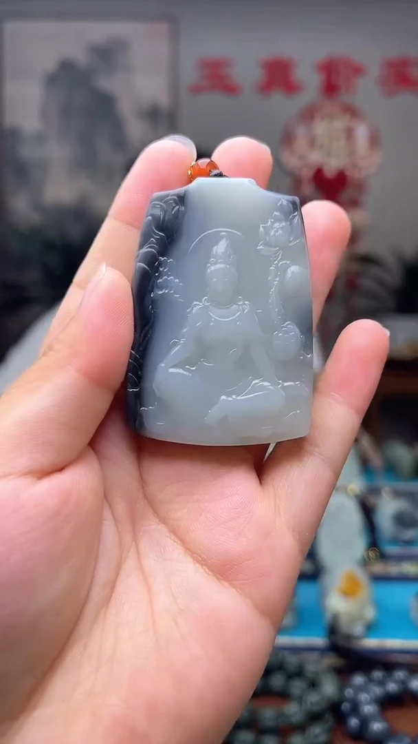 和田玉未镶嵌挂件1