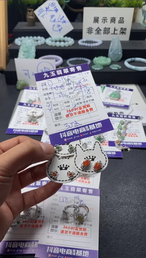 颈饰银S925镶嵌翡翠?**?买断1