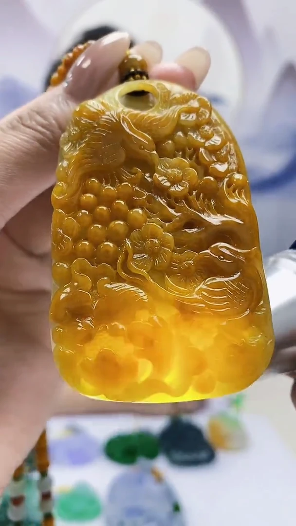 定制翡翠未镶嵌4989MM-毛货挂件