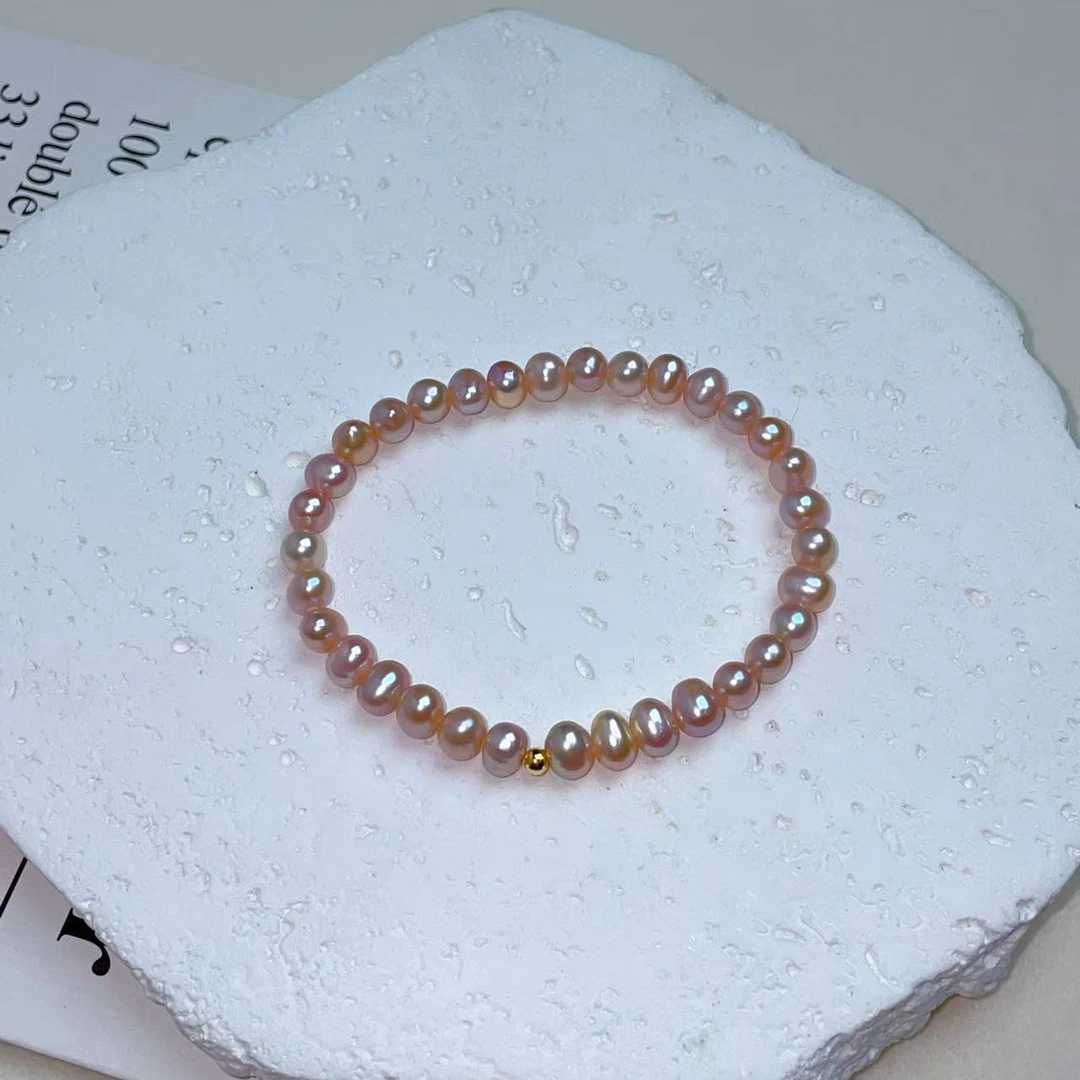 【紫罗兰】5-6mm淡水无核珍珠简约精致百搭时尚 SL80037SY