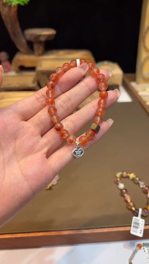 足银镶嵌玛瑙手饰手饰@@H4014