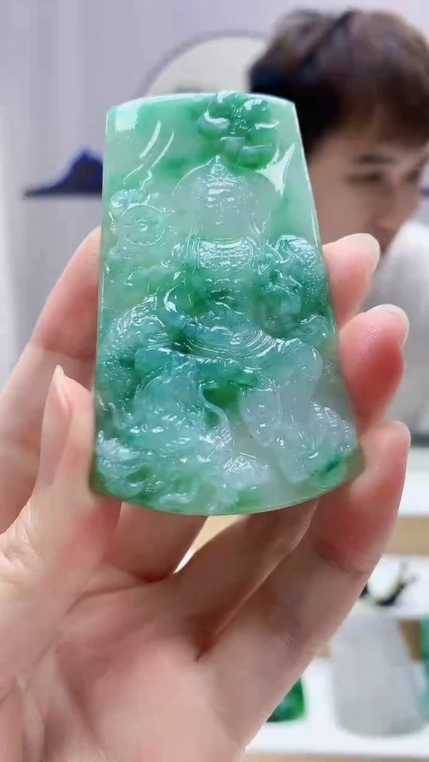 未镶嵌定制翡翠4868zm-毛货挂件观音107
