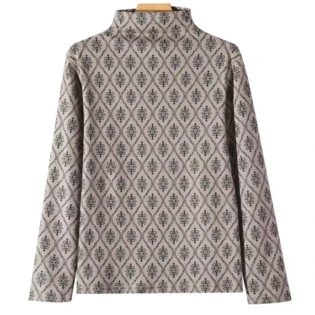 时尚潮流德绒半高领打底-棱格