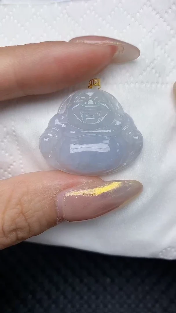 【闪购商品】翡翠颈饰18K金镶嵌天然翡翠A货