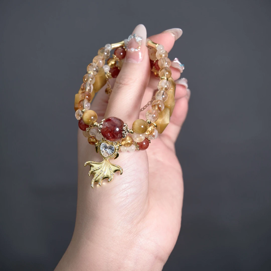 【鸿运当头】金虎眼手牌红胶花黄阿赛手串多样性发货 发其一c1005