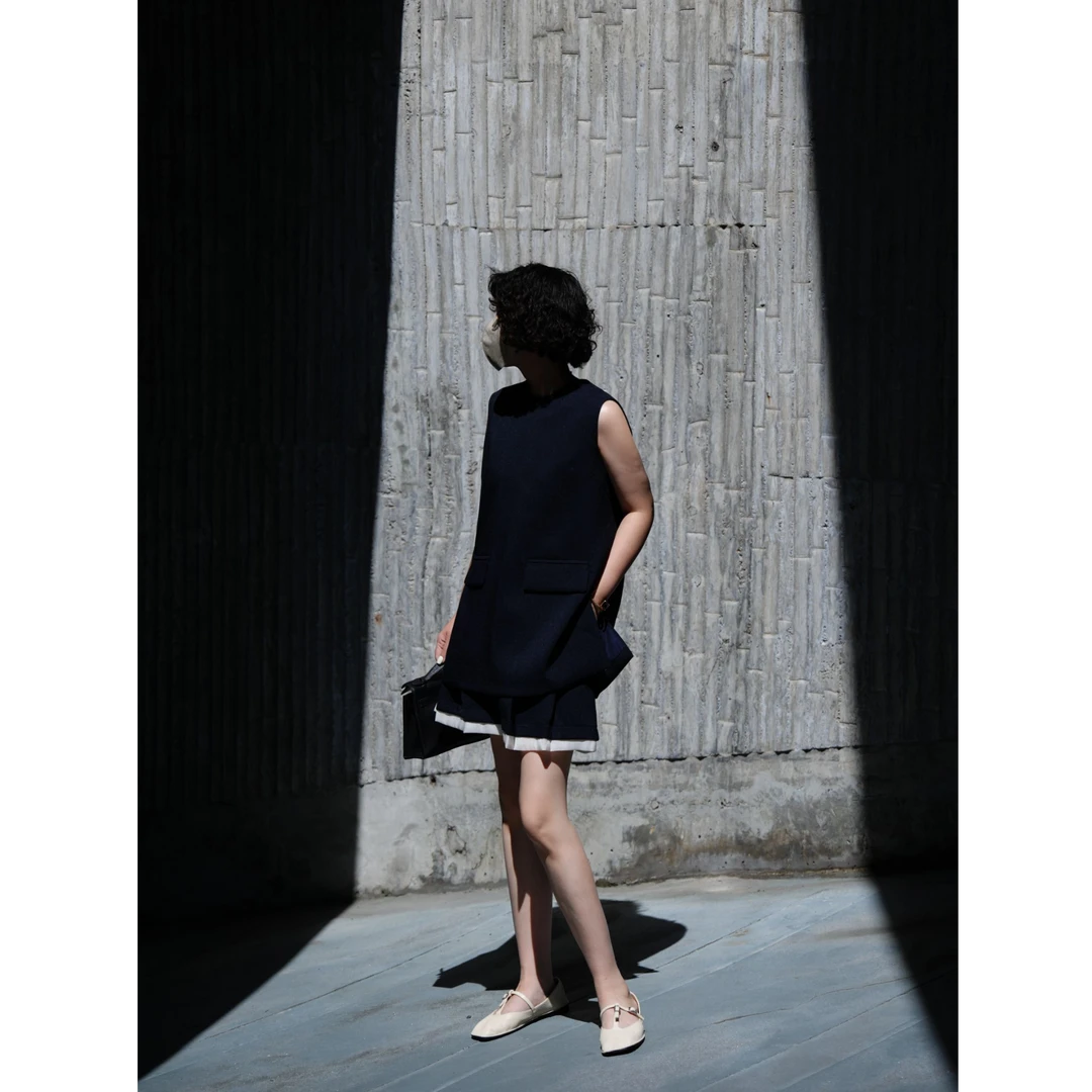 GRACE GARDEN【高智套装！】薄款西装无袖上衣裙裤套装NCY5F2809