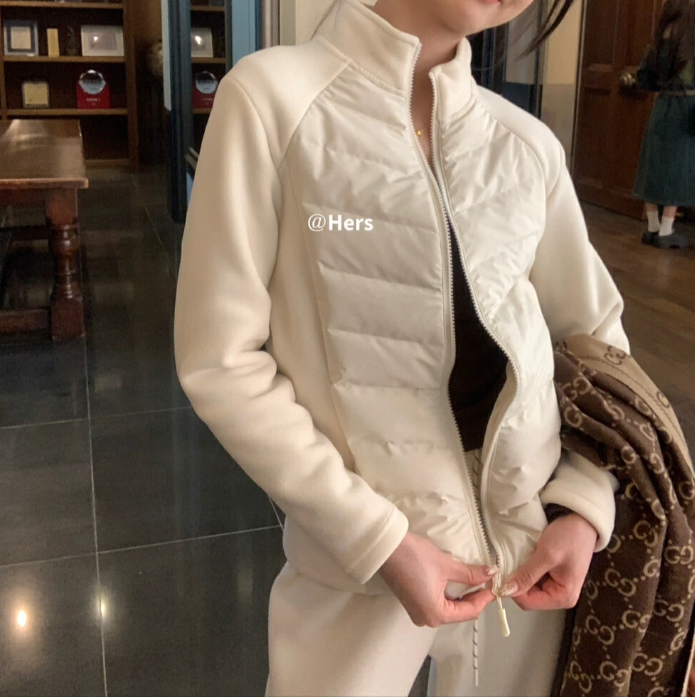 简约日常保暖棉服正肩拉链保暖百搭半高领纯色外套女秋冬时尚上衣