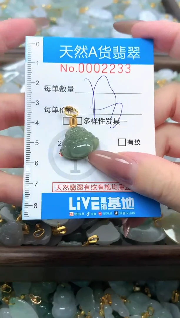 颈饰未镶嵌翡翠净货挂件-2233