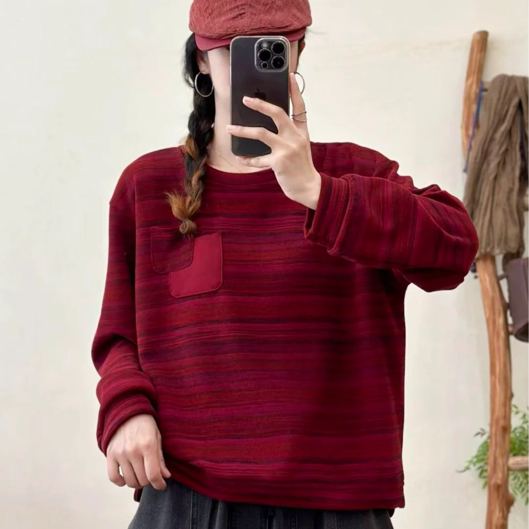 15710新款春秋圆领气质减龄百搭休闲时尚卫衣