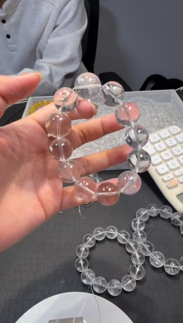 未镶嵌手链水晶海胆路白水晶手串18mm