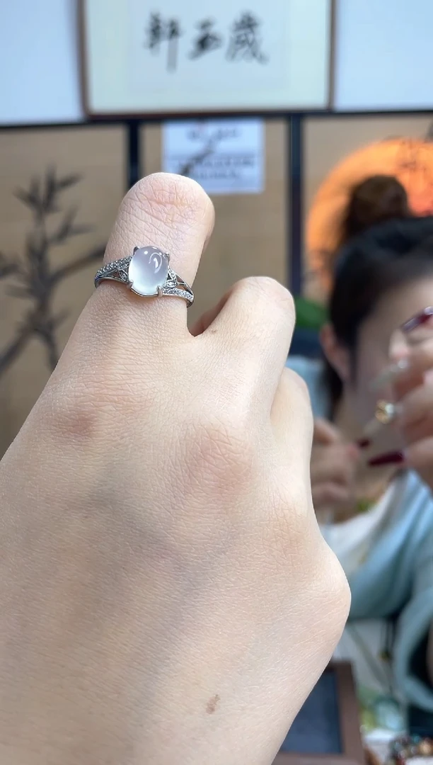 【闪购商品】岫玉戒指银S925镶嵌多样性发货其中发一